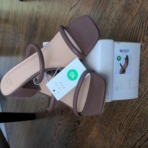 NWT Women's Cris Heels - A New Day Rosewood Brown Tan Size 10 New with tags!